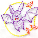 Batty Bat 4" Embroidery Kit - Handcraft Harbor