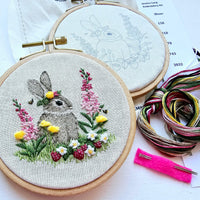 Berry Patch Bunny Hand Embroidery Craft Kit - Handcraft Harbor