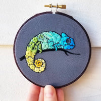 Chameleon Beginner Needlepoint Kit - Handcraft Harbor