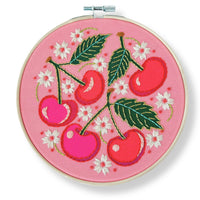 Cherries Embroidery Kit - Handcraft Harbor