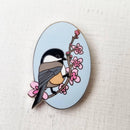 Chickadee Enamel Needle Minder - Handcraft Harbor