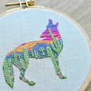 Desert Coyote Embroidery Kit - Handcraft Harbor