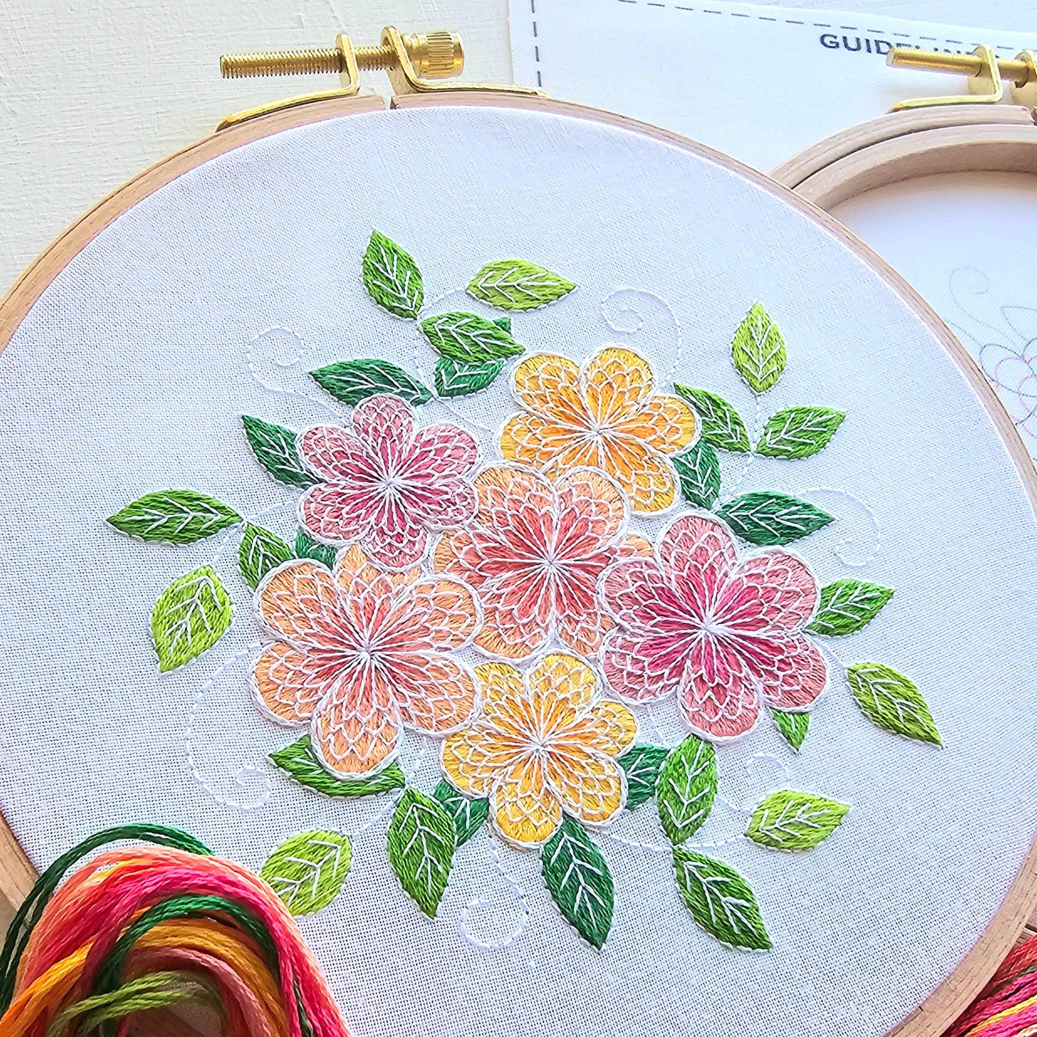 Lacy Flowers Intermediate Embroidery Kit
