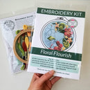 Floral Flourish Beginner Embroidery Kit - Handcraft Harbor