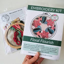 Floral Flourish Beginner Embroidery Kit - Handcraft Harbor