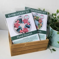 Floral Flourish Beginner Embroidery Kit - Handcraft Harbor