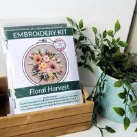 Floral Harvest Embroidery Kit - Handcraft Harbor