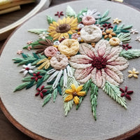 Floral Harvest Embroidery Kit - Handcraft Harbor
