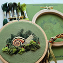 Forest Snail Intermediate Embroidery Kit - Handcraft Harbor