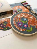 Garden Cat Embroidery Kit - Handcraft Harbor