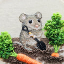 Garden Mouse Embroidery Kit - Handcraft Harbor