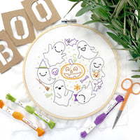 Ghost Friends 8" Embroidery Kit - Handcraft Harbor