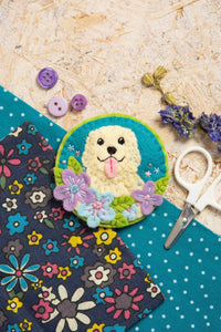 Golden Retriever Brooch Felt Craft Kit - Handcraft Harbor