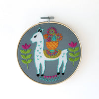 Llama Embroidery Kit - Handcraft Harbor