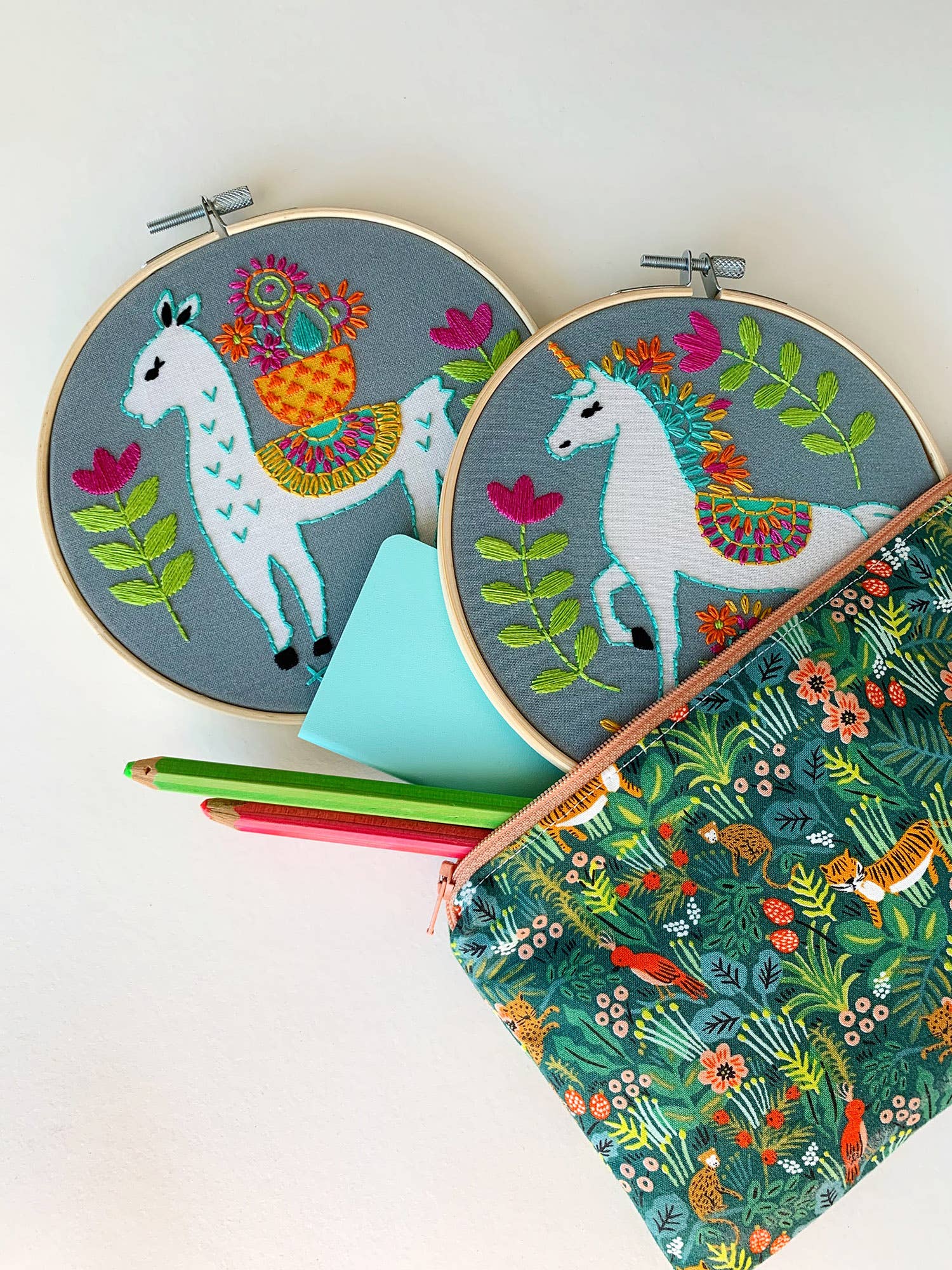 Llama Embroidery Kit - Handcraft Harbor