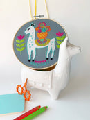 Llama Embroidery Kit - Handcraft Harbor