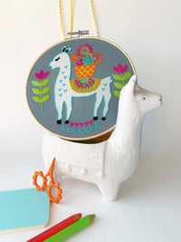 Llama Embroidery Kit - Handcraft Harbor
