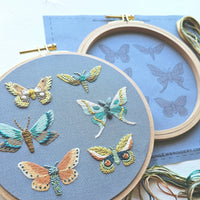 Moth Sampler Embroidery Kit - Handcraft Harbor