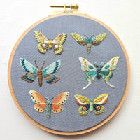 Moth Sampler Embroidery Kit - Handcraft Harbor