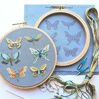 Moth Sampler Embroidery Kit - Handcraft Harbor