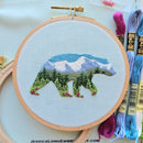 Mountain Bear Embroidery Kit - Handcraft Harbor