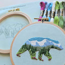 Mountain Bear Embroidery Kit - Handcraft Harbor