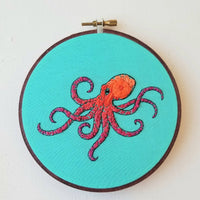 Pacific Octopus Embroidery Kit - Handcraft Harbor