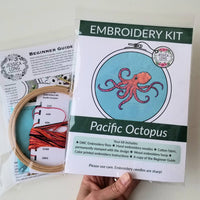 Pacific Octopus Embroidery Kit - Handcraft Harbor