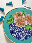 Peony Embroidery Kit - Handcraft Harbor