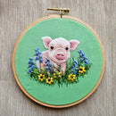 Posing Piglet Embroidery Kit - Handcraft Harbor