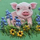 Posing Piglet Embroidery Kit - Handcraft Harbor