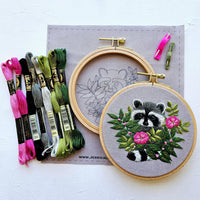 Raccoon Hand Embroidery Kit - Handcraft Harbor