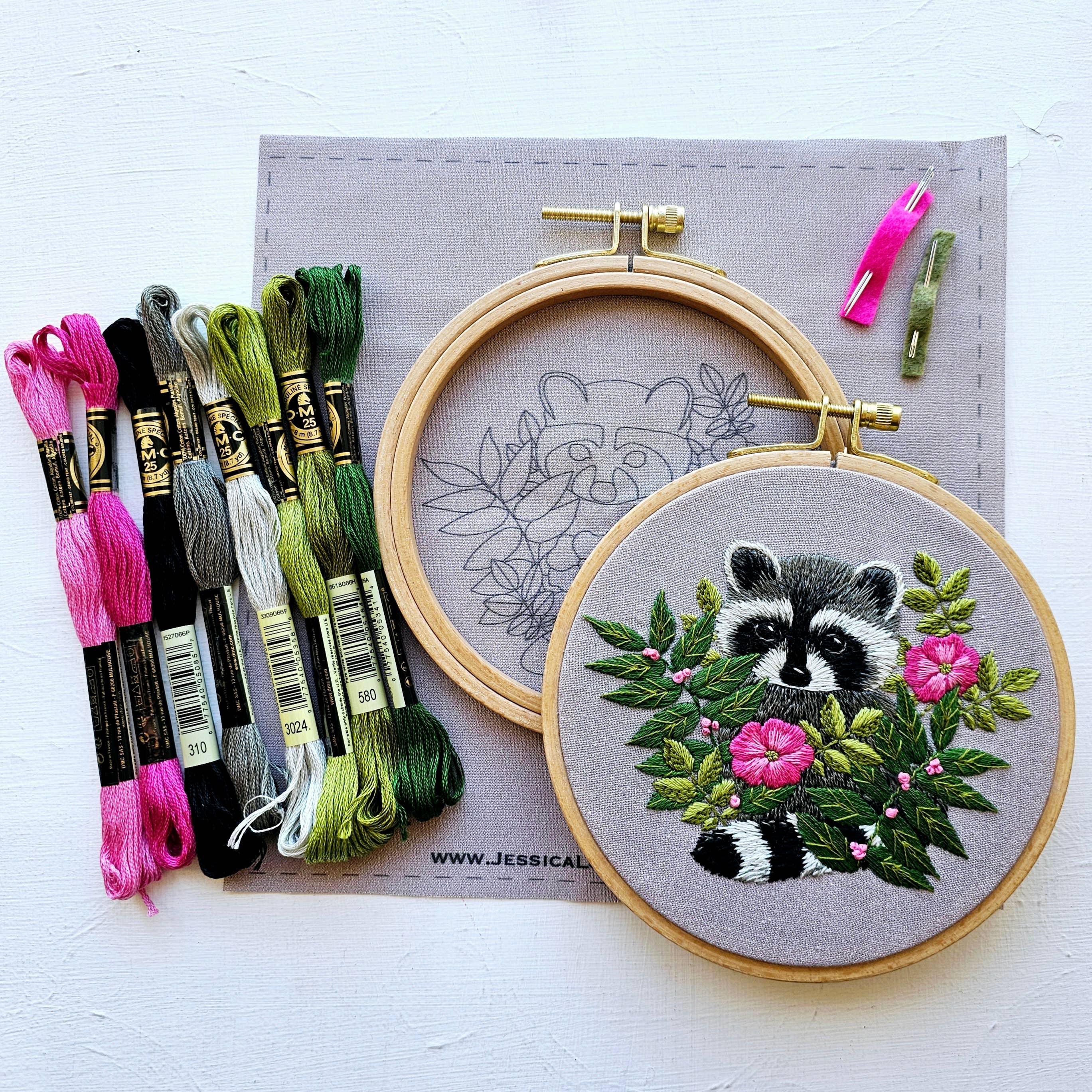 Raccoon Hand Embroidery Kit - Handcraft Harbor