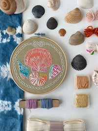Shells Embroidery Kit - Handcraft Harbor