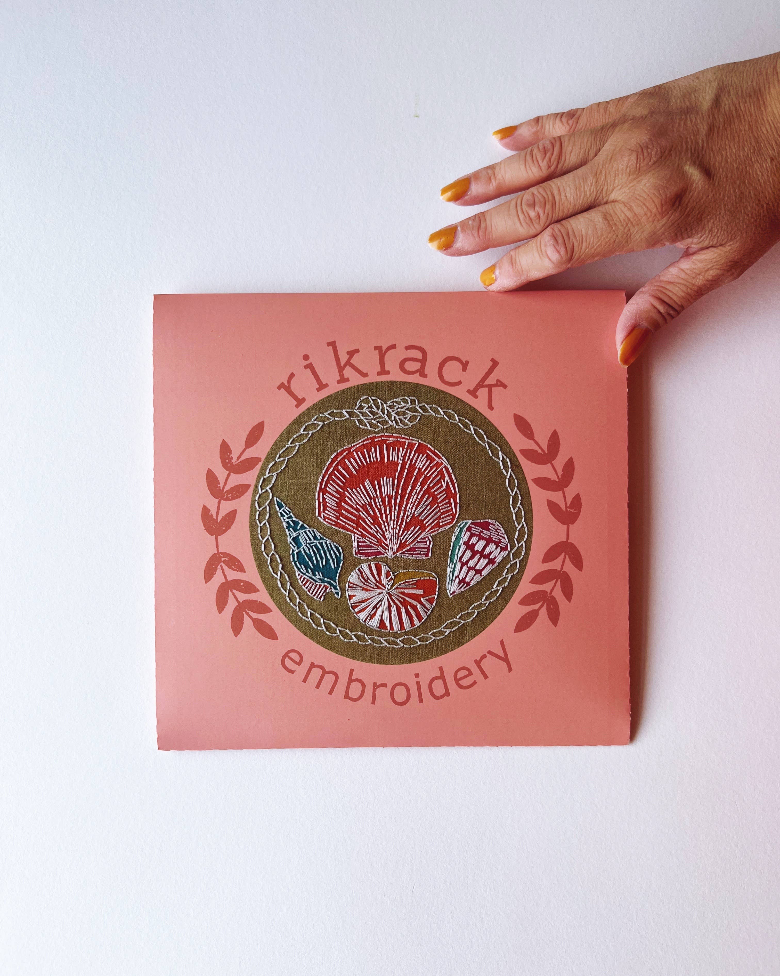 Shells Embroidery Kit - Handcraft Harbor