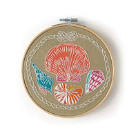Shells Embroidery Kit - Handcraft Harbor