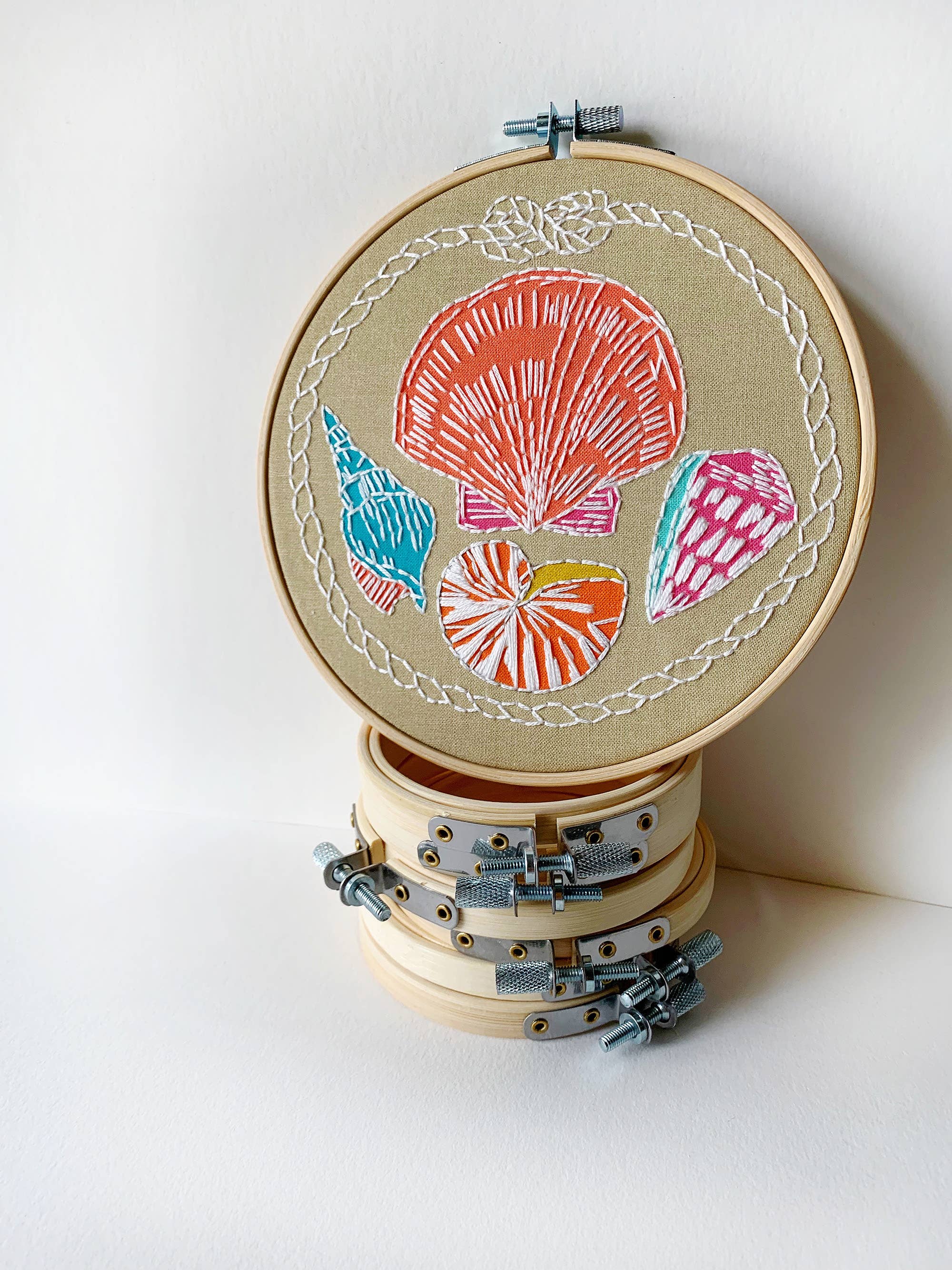 Shells Embroidery Kit - Handcraft Harbor