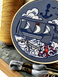 Ship Embroidery Kit - Handcraft Harbor