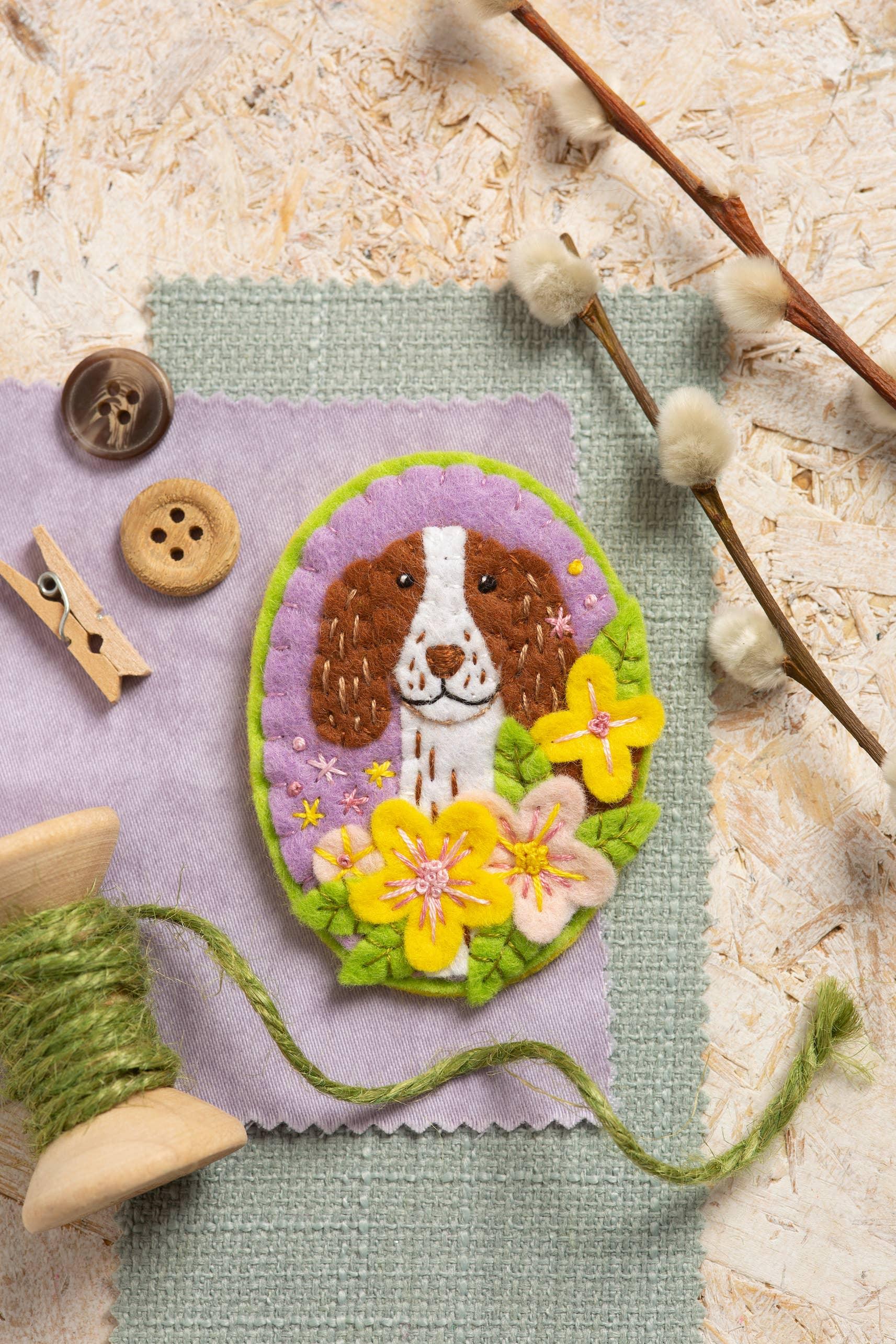 Springer Spaniel Brooch Felt Craft Kit