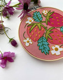Strawberries Embroidery Kit - Handcraft Harbor