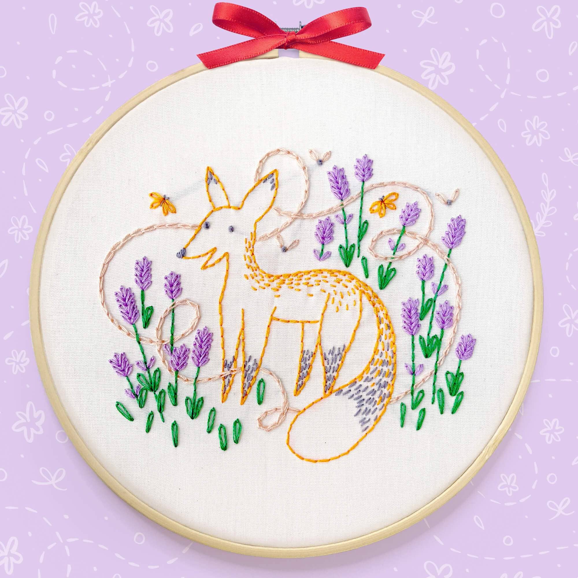 Summer Fox 8" Embroidery Kit