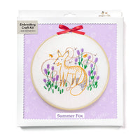 Summer Fox 8" Embroidery Kit - Handcraft Harbor