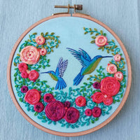 Summer Hummingbird Embroidery Kit - Handcraft Harbor