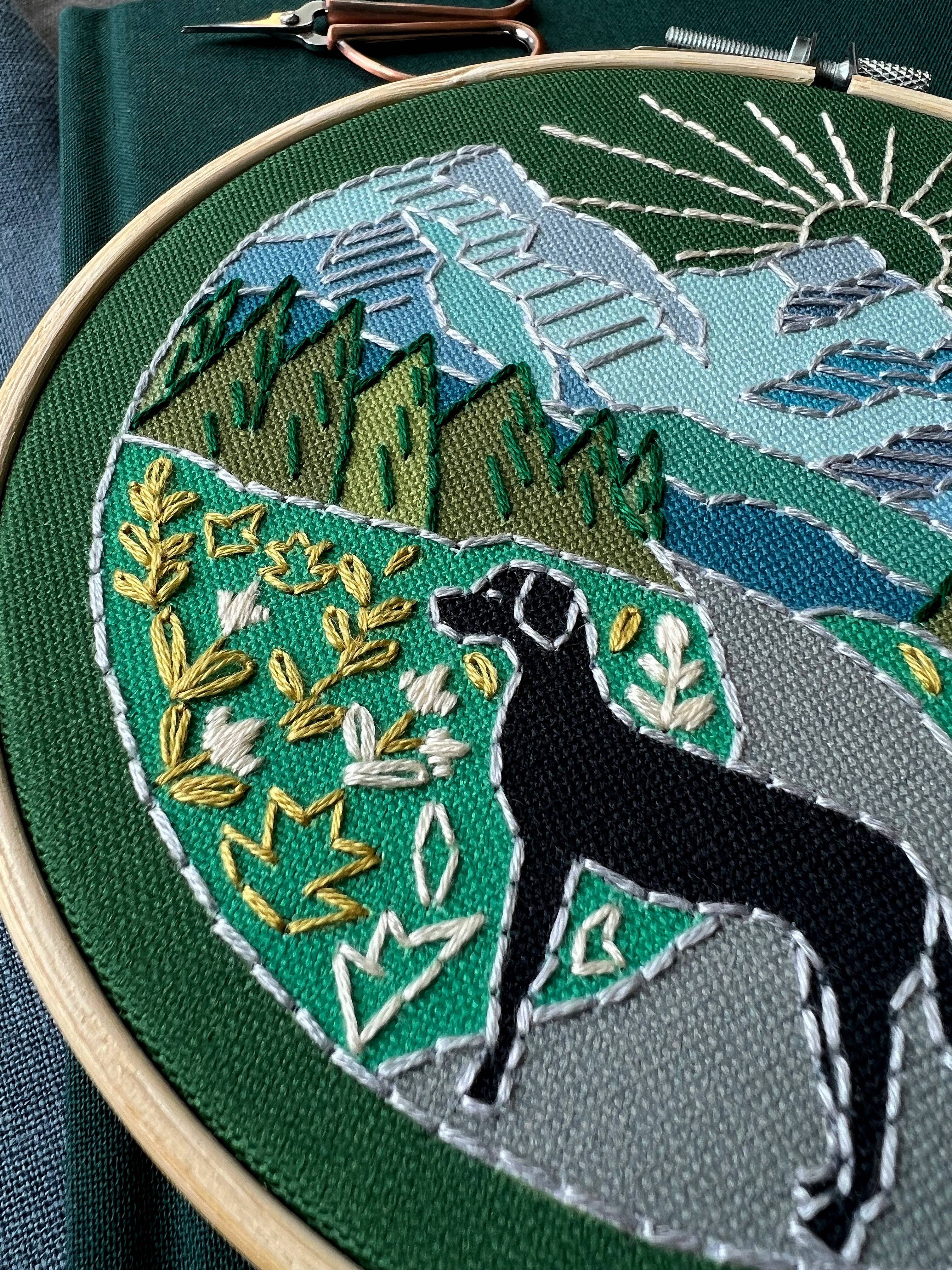 Trail Dog Embroidery Kit - Handcraft Harbor