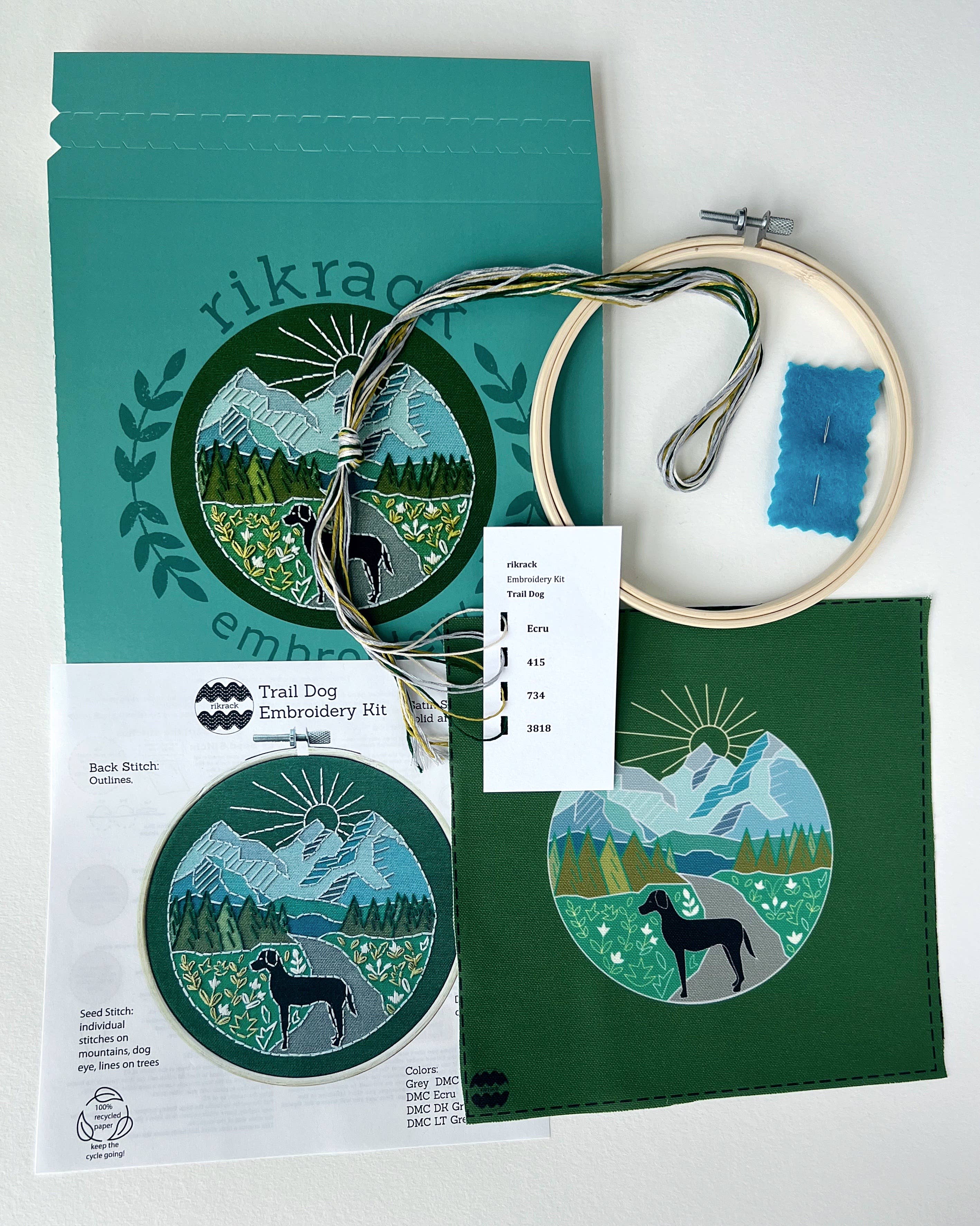 Trail Dog Embroidery Kit - Handcraft Harbor