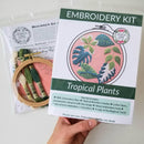 Tropical Plants Beginner Hand Embroidery Kit - Handcraft Harbor
