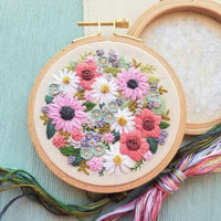 Wildflower Sampler Embroidery Craft Kit - Handcraft Harbor